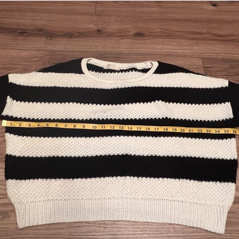 Denim & Supply Ralph Lauren Black and White Striped Crewneck Sweater - Picture 4 of 6